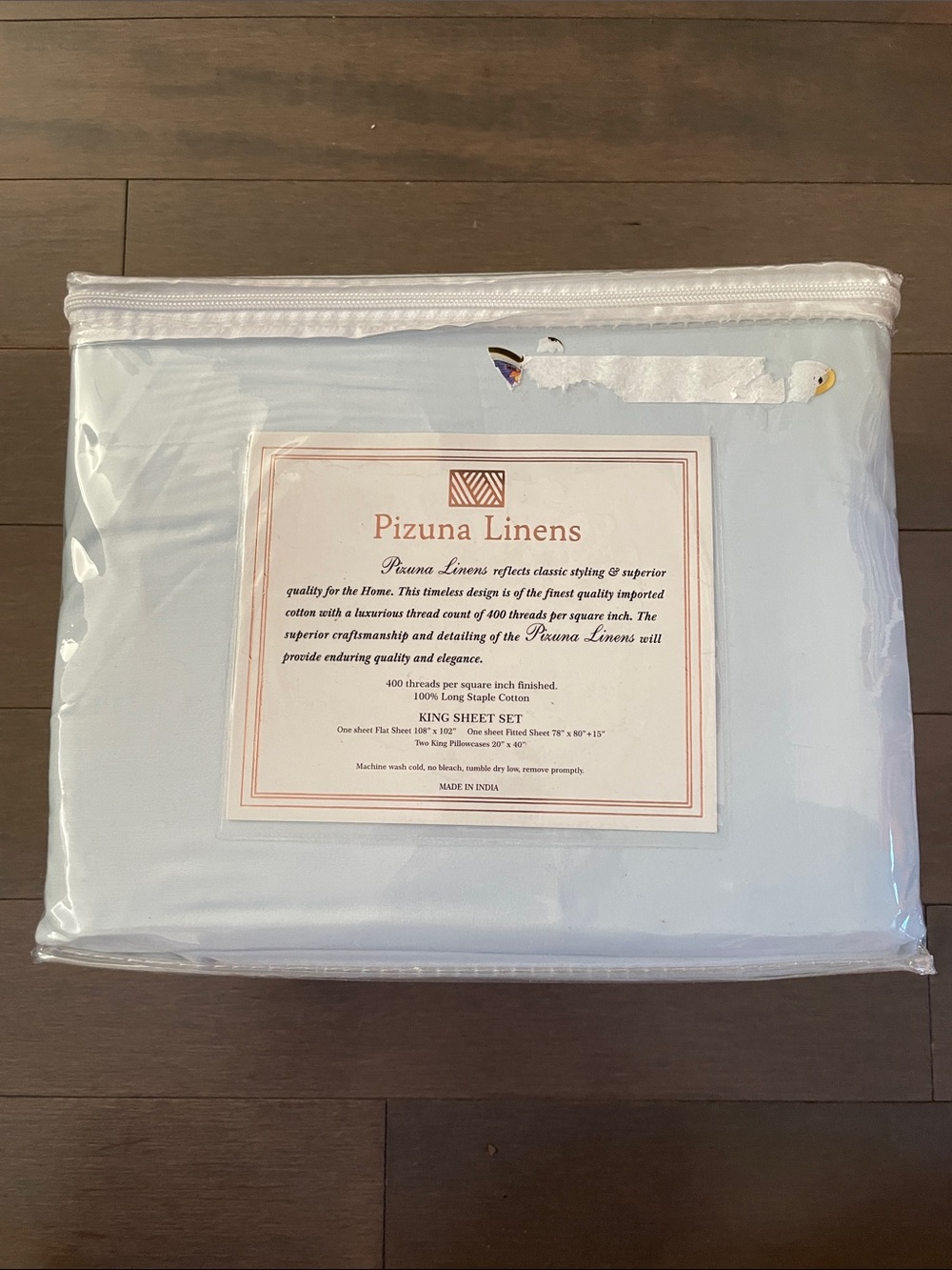King Sheet Set Light Blue - Picture 2 of 4